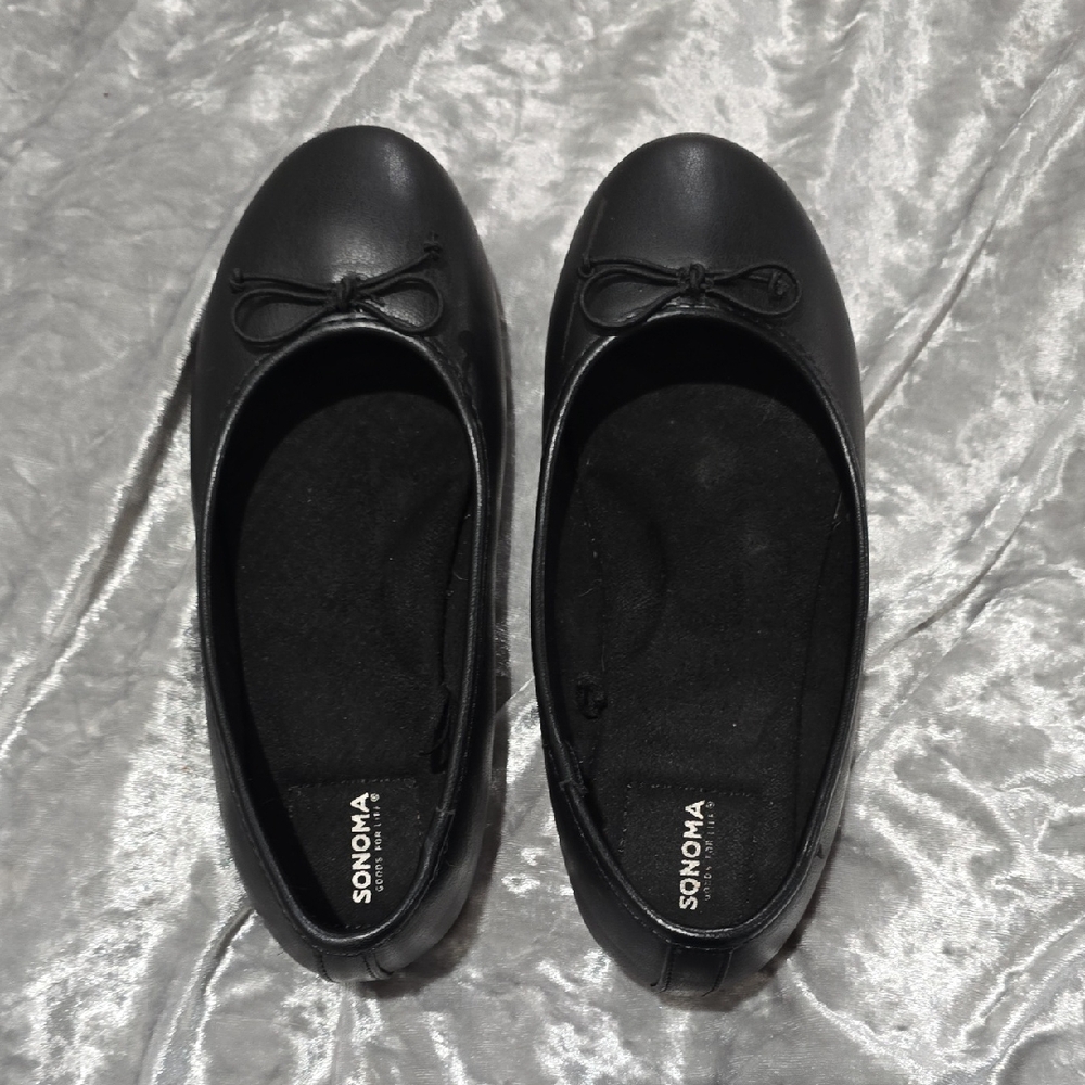 Sonoma Kids Black Bow Ballet Flats